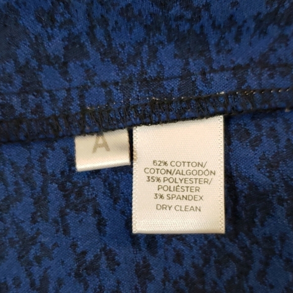 LOFT Ann Taylor~Size 6~Blue/Black Fit&Flare Dress. - Picture 7 of 9